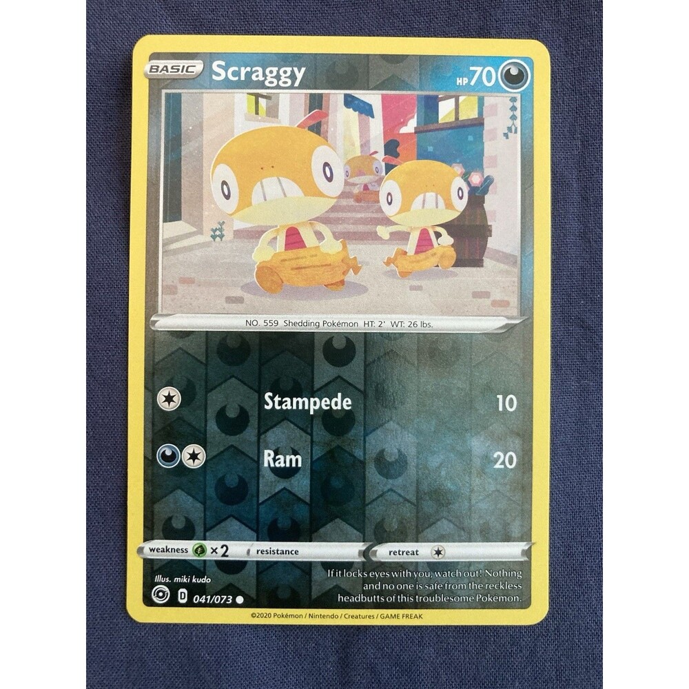 Scraggy 041/073 Champions Path Basic Reverse Holo Common